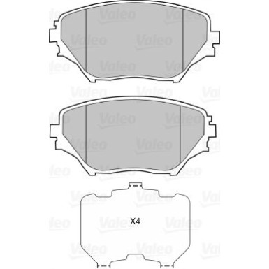 VALEO Bremsbeläge 598536