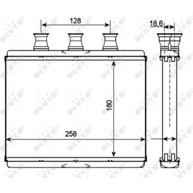 NRF Wärmetauscher, Innenraumheizung 54278 EASY FIT