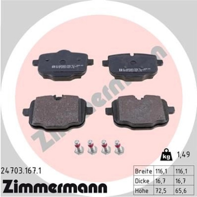 ZIMMERMANN Bremsbeläge