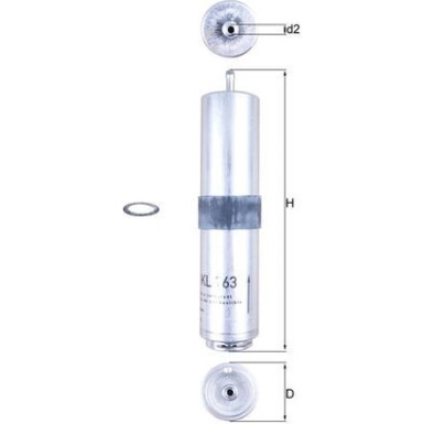 MAHLE Kraftstofffilter | KL 763D
