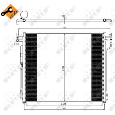 Kondensator, Klimaanlage EASY FIT 35582