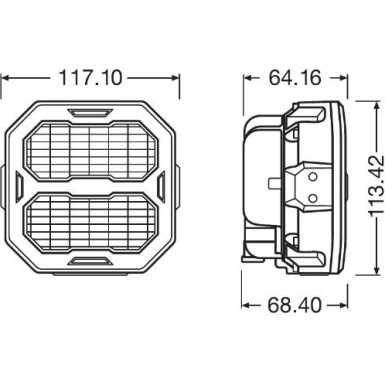 LEDPWL109-FL Arbeitsscheinwerfer LEDriving® Cube PX Flood Beam LEDPWL109-FL Arbeitsscheinwerfer LEDriving® Cube PX Flood Beam