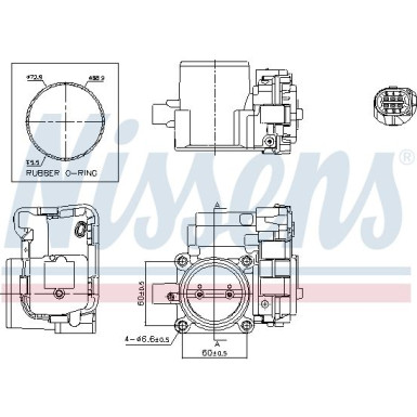 NISSENS Drosselklappenstutzen