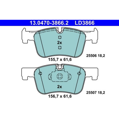 Bremsbelagsatz Bmw S. 1/3/4 10- Keramik | 13.0470-3866.2