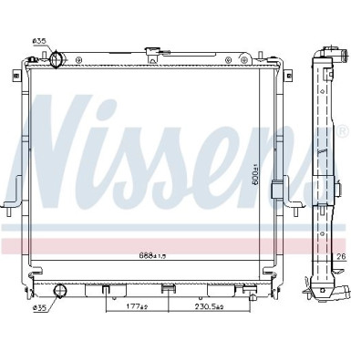 Wasserkühler PKW | Nissan Navara II 05 | 68726