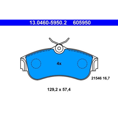 ATE Bremsbeläge | 13.0460-5950.2