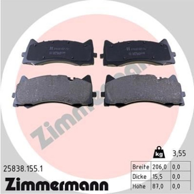 ZIMMERMANN Bremsbeläge