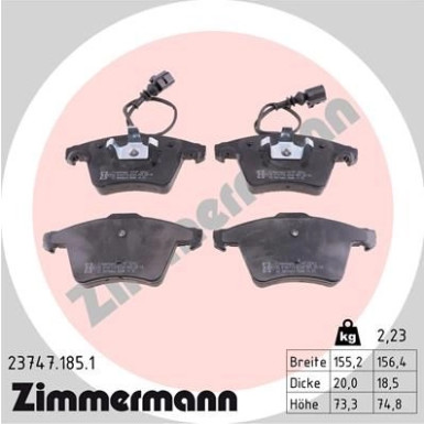 ZIMMERMANN Bremsbeläge ZIMMERMANN Bremsbeläge