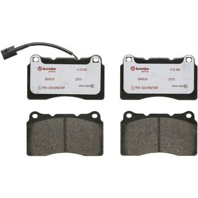 BREMBO Bremsklötze Xtra VA | ALFA 159 LANCIA MASERATI 05-12 | P 23 115X BREMBO Bremsklötze Xtra VA | ALFA 159 LANCIA MASERATI 05-12 | P 23 115X