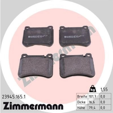 ZIMMERMANN Bremsbeläge ZIMMERMANN Bremsbeläge