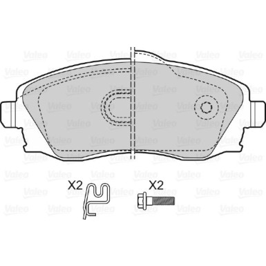 VALEO Bremsbeläge 598456