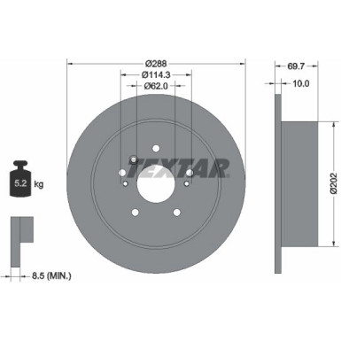 Bremsscheibe Lexus T.Rx 04 | 92171603