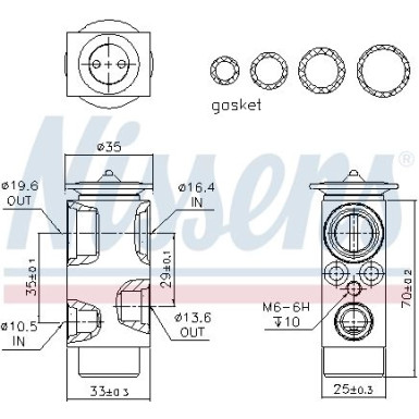 Expansionsventil Opel Corsa C 00 FIRST FIT 999350