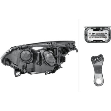 Scheinwerfer R H7/H7/H6W +MOT HELLA PQ | BMW 5ER E60/61 3,07-10,10 | 1EL 009 449-021