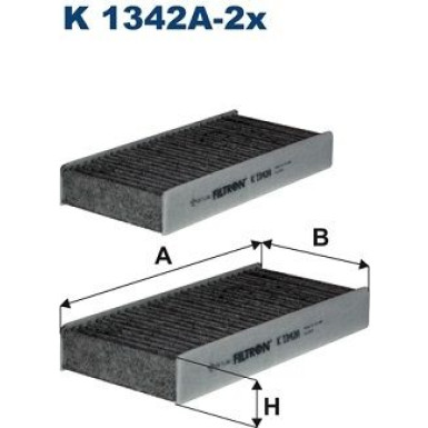 FILTRON Filter, Innenraumluft K 1342A-2x