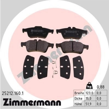 ZIMMERMANN Bremsbeläge ZIMMERMANN Bremsbeläge