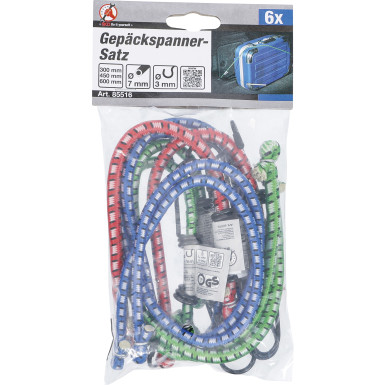 BGS Gepäckspanner-Satz 300 / 450 / 600 mm 6-tlg BGS Do it yourself 85516