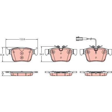 Bremsklötze HA | MASERATI Ghibli, Levante 13 | GDB2364