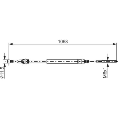 1 987 477 713 Seilzug, Feststellbremse 1 987 477 713 Seilzug, Feststellbremse