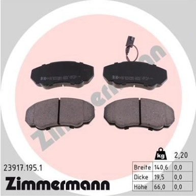 ZIMMERMANN Bremsbeläge ZIMMERMANN Bremsbeläge