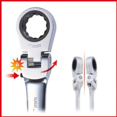 KS TOOLS Gelenkratschenschlüssel mit GEARplus®-Öse, fest verstellbar 503.4817