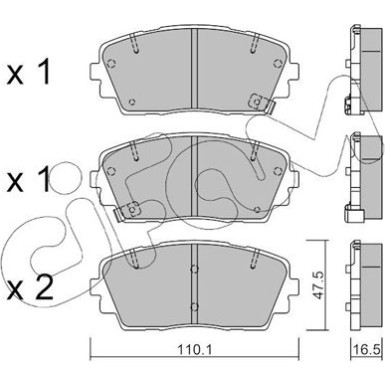 CIFAM Bremsbelagsatz, Scheibenbremse | 822-941-0