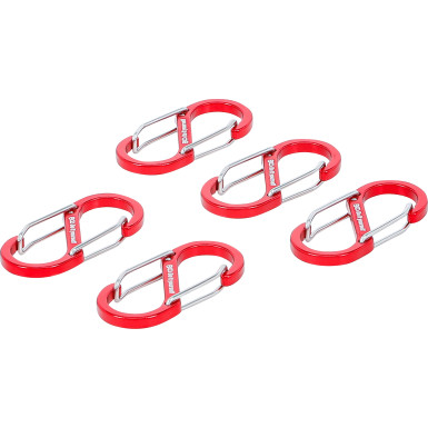 BGS Karabinerhaken-Sortiment mit Doppelöffnung Aluminium 5-tlg BGS Do it yourself 85785