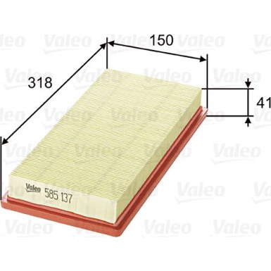 VALEO Luftfilter | 585137