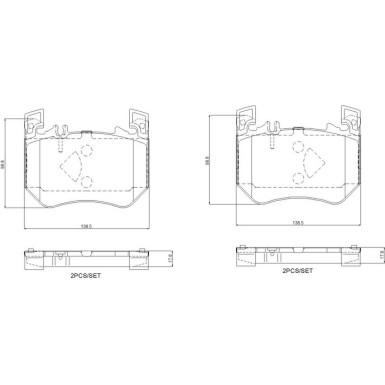 BREMBO Bremsbelagsatz, Scheibenbremse P 50 171 PRIME LINE