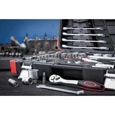 BGS Steckschlüssel-Satz Antrieb 6,3 mm (1/4 ) / 10 mm (3/8 ) / 12,5 mm (1/2 ) 216-tlg BGS Do it yourself 15216