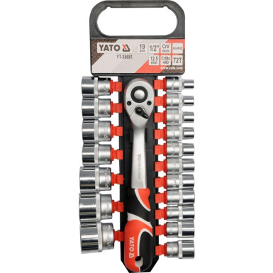 YT-38681 Steckschlüsselsatz 1/2 Typ2 19-Tlg