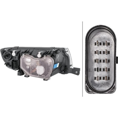 Scheinwerfer L H7/H3 +LWR -MOT CHROM HELLA PQ | SKODA FABIA 8,99-2,07 | 5820,512,1