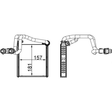Wärmetauscher, Innenraumheizung BEHR AH 252 000S
