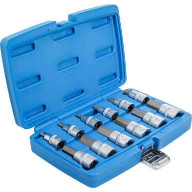 BGS Bit-Einsatz-Satz | Antrieb Innenvierkant 12,5 mm (1/2"""") | Innensechskant 5 - 22 mm | 12-tlg | 5052