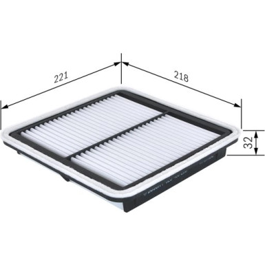Luftfilter | SUBARU Forester, Legacy | F 026 400 206
