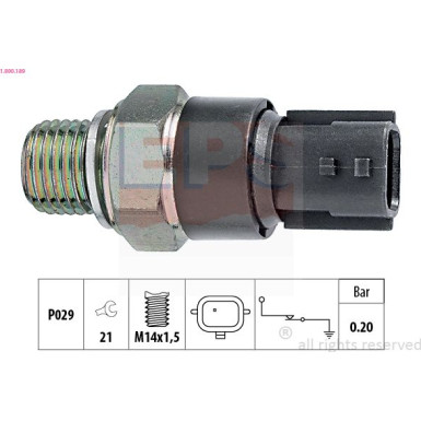 Íldruckschalter Made in Italy - OE Equivalent 1.800.189