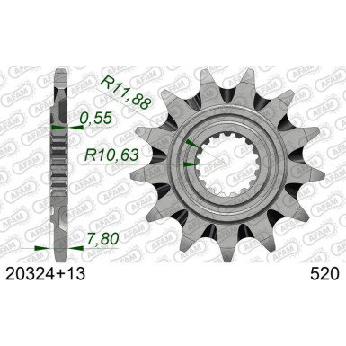 AFAM Ritzel 13 Zähne | für 520 | 20324-13