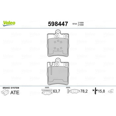 VALEO Bremsbeläge VALEO Bremsbeläge