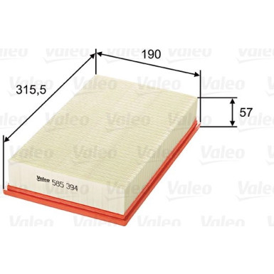 VALEO Luftfilter | 585394