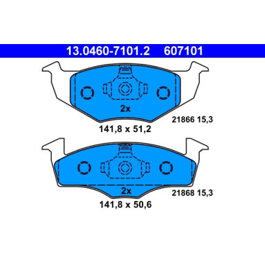 Bremsbelagsatz Vw P. Golf/Polo/Vento 91-01 | 13.0460-7101.2