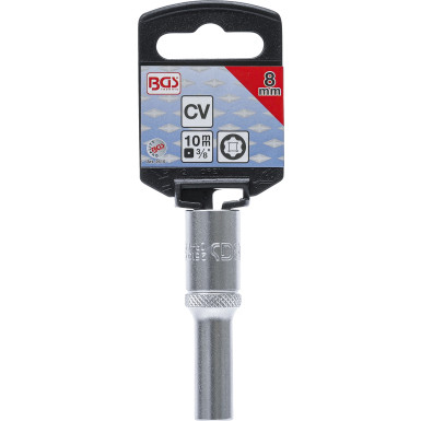 BGS Steckschlüssel-Einsatz Super Lock, tief Antrieb Innenvierkant 10 mm (3/8 ) SW 8 mm 2610