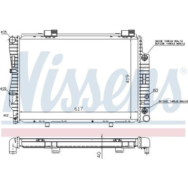Wasserkühler PKW | MERCEDES W202 | 62739A