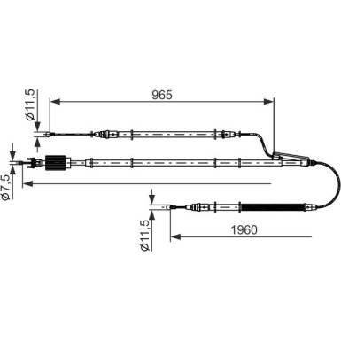 Handbremsseil | OPEL Meriva 10-17 | 1987482805