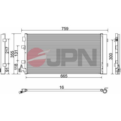 JPN Kondensator, Klimaanlage 60C9127-JPN