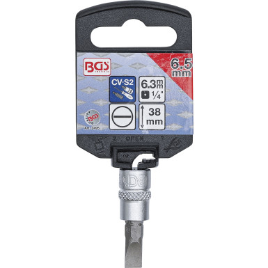 BGS Bit-Einsatz | Antrieb Innenvierkant 6,3 mm (1/4"""") | Schlitz 6,5 mm | 2495