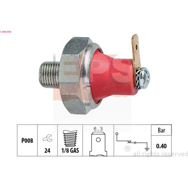 Íldruckschalter Made in Italy - OE Equivalent 1.800.094