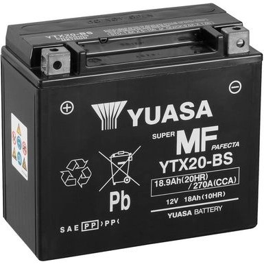 Yuasa MF VRLA Batterie COMBIPACK | offen, mit Säurepaket | YTX20-BS -Y
