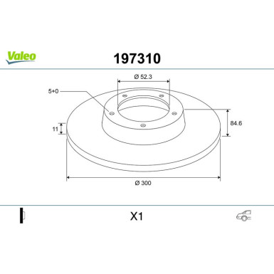 VALEO Bremsscheibe 197310