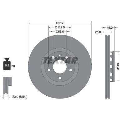 Bremsscheibe Vw Passat/A4/A6 96-08 PRO+ 92106105