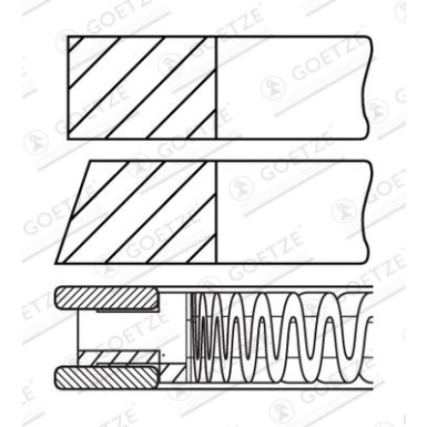 GOETZE ENGINE Kolbenringsatz 08-433900-00